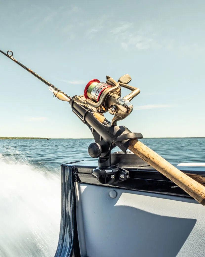 rod holder on boat